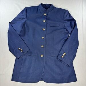 Brooks Brothers Women's 12 Vintage Wool Navy Equestrian Riding Blazer Jacket